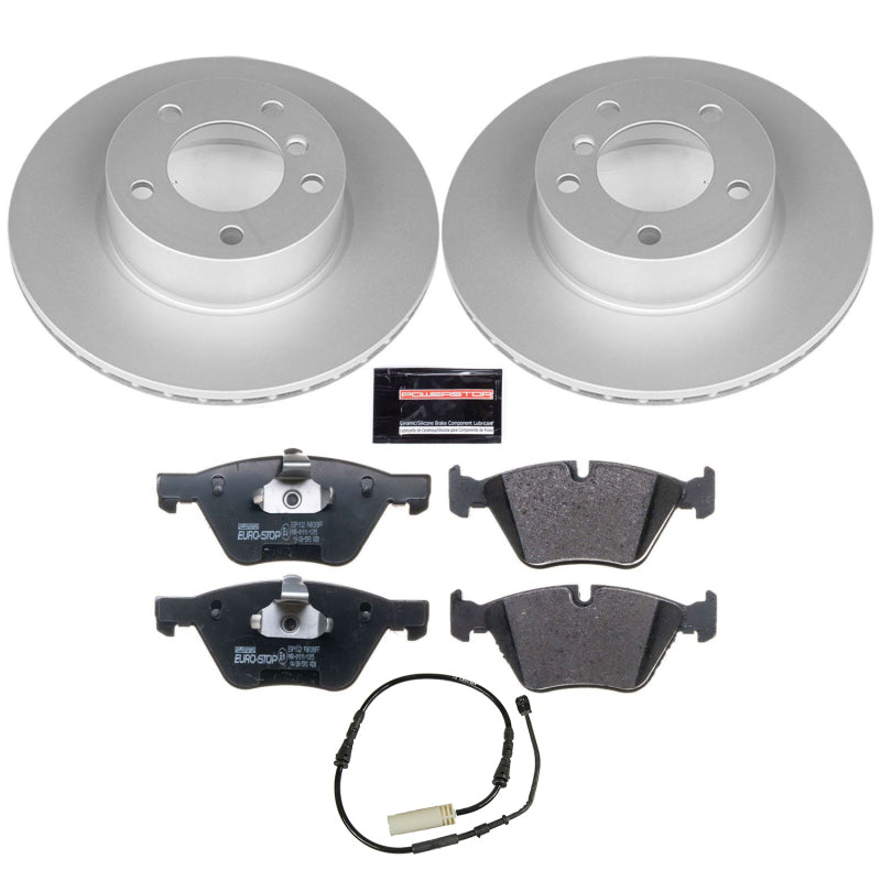 Power Stop 10-13 BMW 128i Front Euro-Stop Brake Kit Brake Kits - OE PowerStop