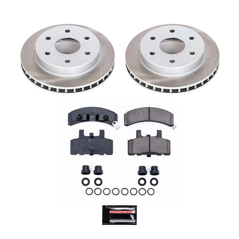 Power Stop 92-00 GMC Yukon Front Semi-Coated Rotor Kit Brake Kits - Performance Blank PowerStop