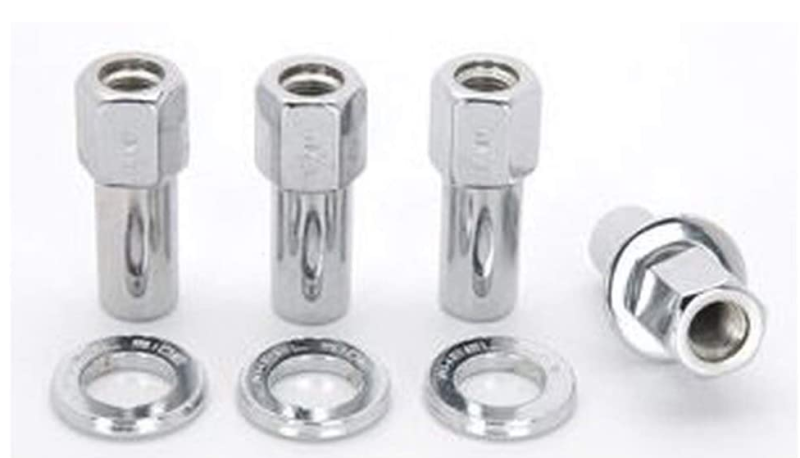 Weld Open End Lug Nuts w/ Centered Washers 1/2in. RH - 4pk. Lug Nuts Weld