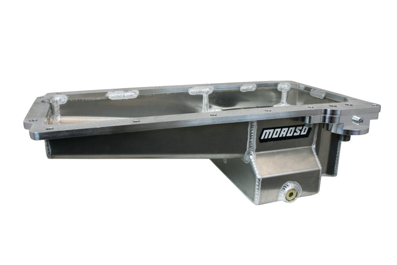 Moroso GM LS Swap (w/Spin-On Oil Filter Adapter) Road Race Baffled Wet Sump 7qt 6in Aluminum Oil Pan Oil Pans Moroso