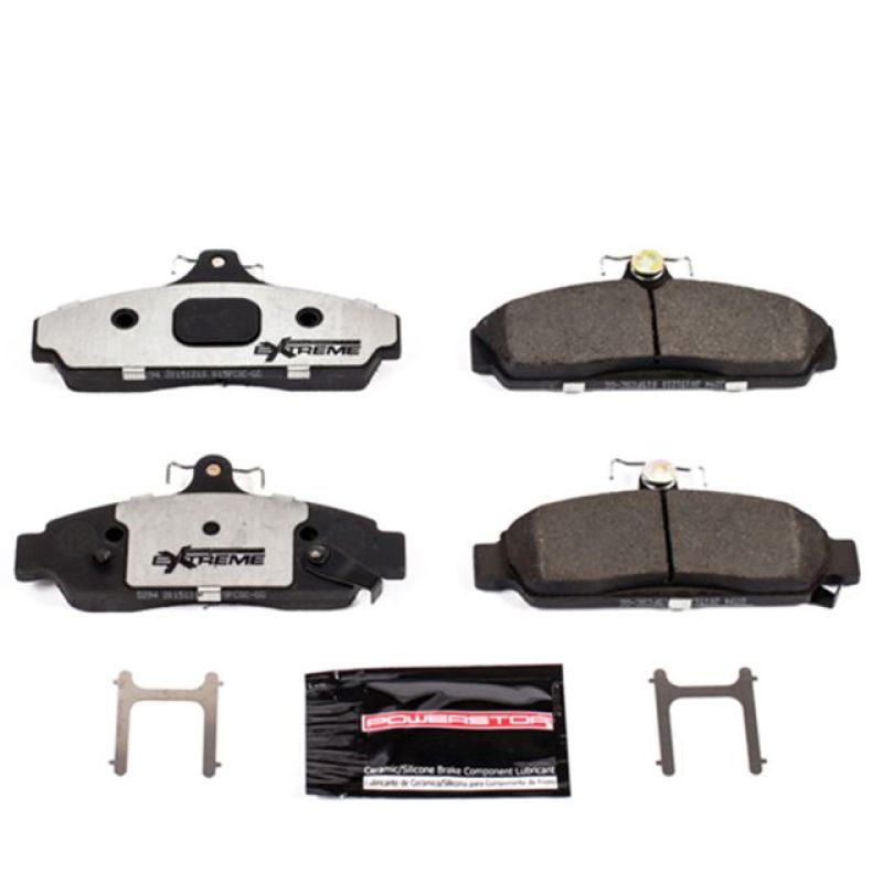 Power Stop 84-87 Chevrolet Corvette Front Z26 Extreme Street Brake Pads w/Hardware Brake Pads - Performance PowerStop