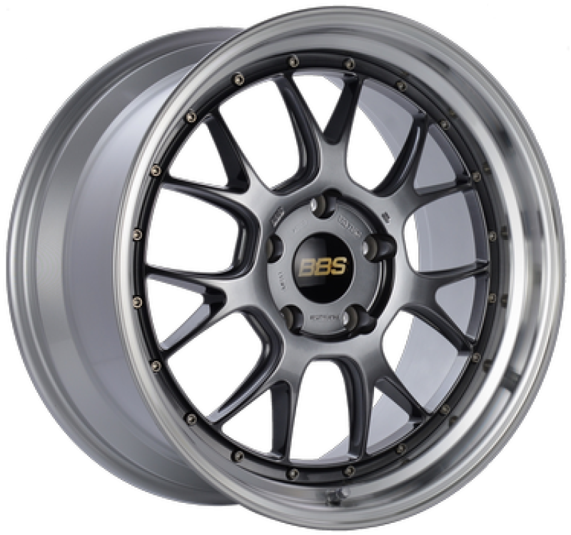 BBS LM-R 19x9.5 5x112 ET38 Diamond Black Center Diamond Cut Lip Wheel -82mm PFS/Clip Required Wheels - Forged BBS
