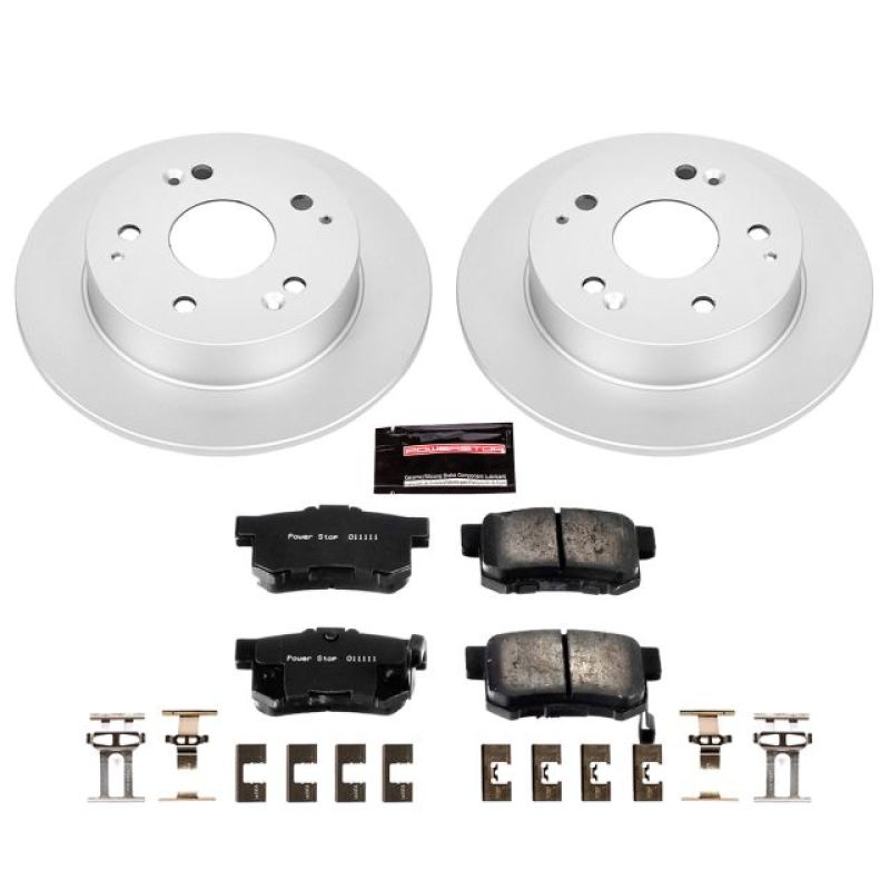Power Stop 97-01 Acura Integra Rear Z17 Evolution Geomet Coated Brake Kit Brake Kits - Performance Blank PowerStop