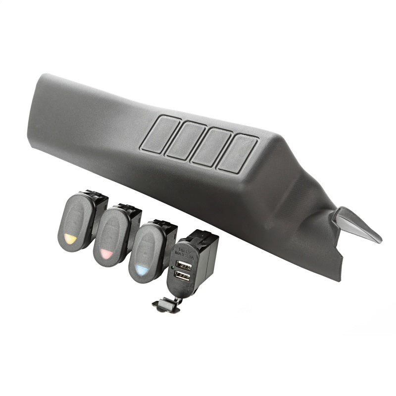 Rugged Ridge A-Pillar Pod Kit 3 Switch USB 11-18 JK/JKU Dash & Interior Trim Rugged Ridge