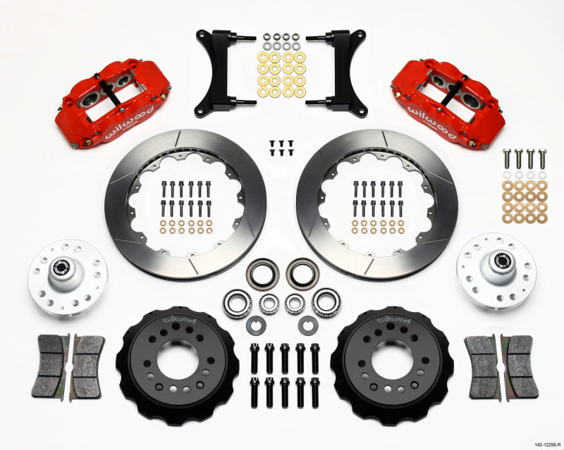 Wilwood Narrow Superlite 6R Front Hub Kit 12.88in Red 79-87 GM G Body Big Brake Kits Wilwood