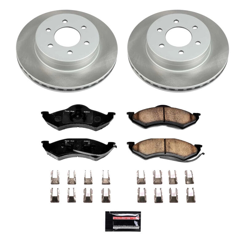 Power Stop 98-99 Dodge Durango Front Semi-Coated Rotor Kit Brake Kits - Performance Blank PowerStop