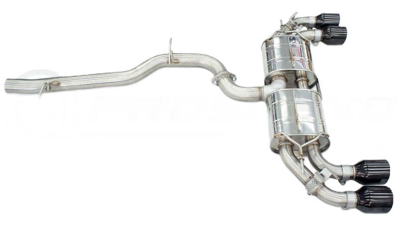 Invidia 2022+ Volkswagen Golf R MK8 76mm R400 Valved Cat Back Exhaust Straight Cut Black Tips Catback Invidia