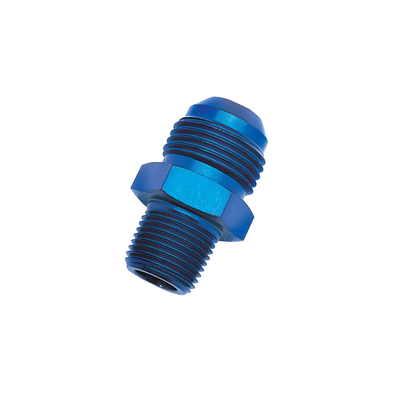 Russell Performance -6 AN to 1/8in NPT Straight Flare to Pipe (Blue) Fittings Russell