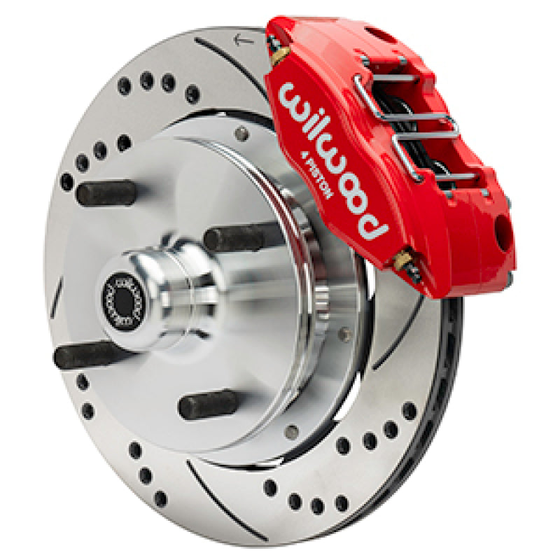Wilwood 70-72 Porsche 914 Front Powerlite Brake Kit Drilled & Slotted - Red Brake Kits - Performance Blank Wilwood