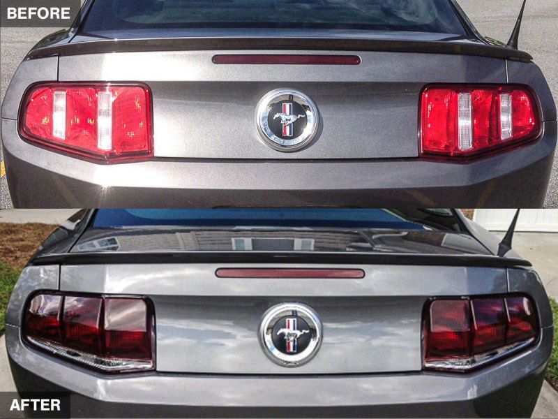 Raxiom 10-12 Ford Mustang Aero Tail Lights- Blk Housing (Smoked Lens) Tail Lights Raxiom