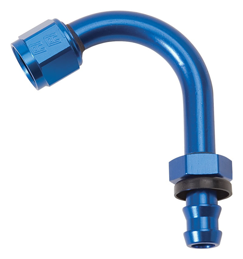 Russell Performance -8 AN Twist-Lok 120 Degree Hose End (1-1/4in Radius) Fittings Russell