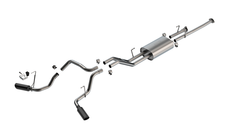 Borla 07-21 Toyota Tundra 4.6L/5.7L Cat-Back Touring SS Catback Exhaust w/ Black Chrome Tips Catback Borla