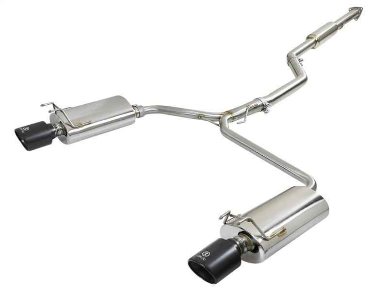 aFe Takeda Exhaust 304SS Dual Cat-Back w/ Black Tips 13-17 Honda Accord LX/EX/EX-L Sedan L4 2.4L Catback aFe
