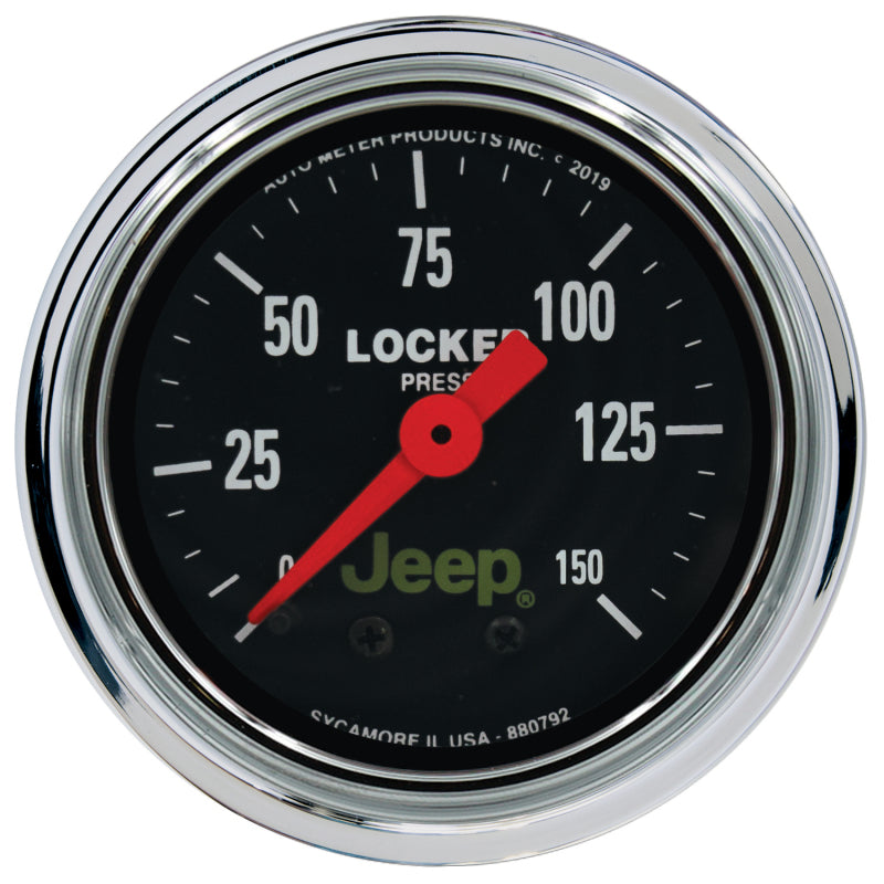 Autometer Jeep 2-1/16in 150 PSI Mechanical Air Locker Gauge Gauges AutoMeter