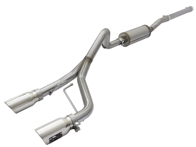 aFe Rebel Series CB 2.5in Dual Center Exit SS Exhaust w/ Polish Tip 07-15 Jeep Wrangler 3.6L/3.8L V6 Catback aFe