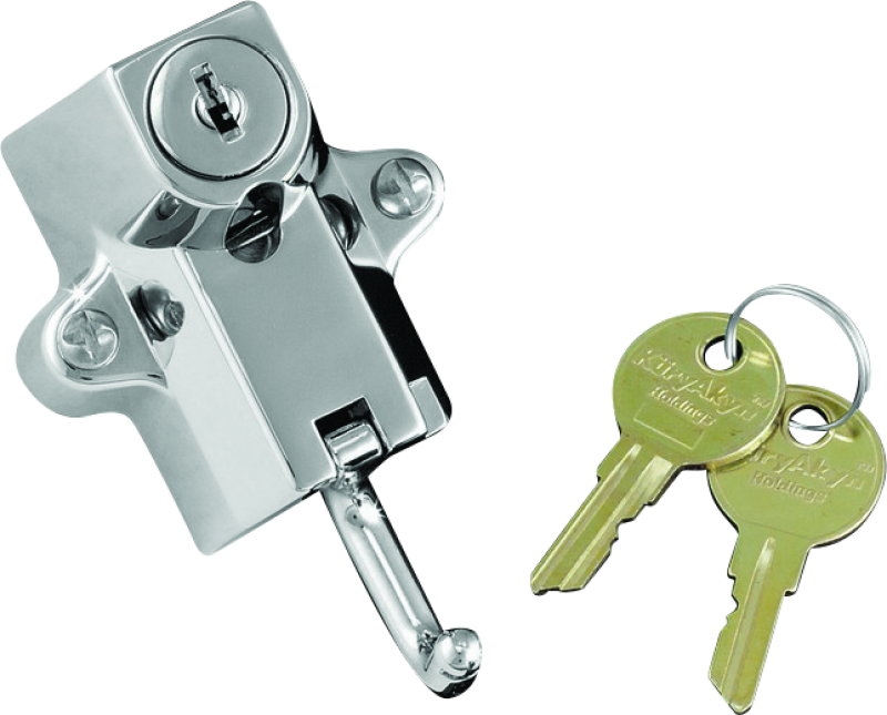 Kuryakyn Universal Helmet Lock 7/8in-1-1/4in Mount Chrome Helmets and Accessories Kuryakyn