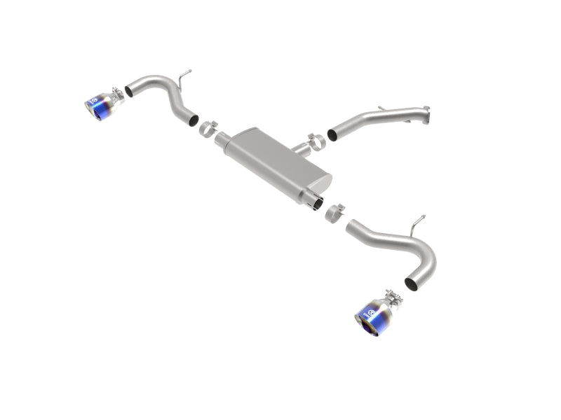 aFe Takeda 2.5in 409 SS Axle-Back Exhaust System Blue Flame 18-20 Hyundai Elantra GT L4-1.6L(t) Axle Back aFe