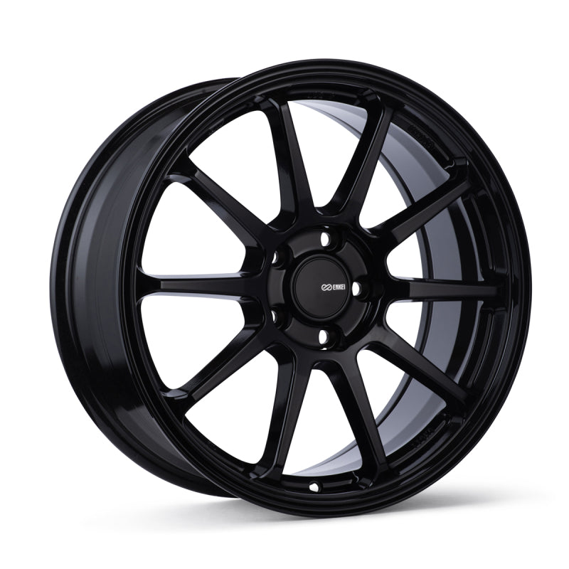 Enkei PX-10 18x8 5x112 45mm Offset 72.6mm Bore Gloss Black Wheel Wheels - Cast Enkei