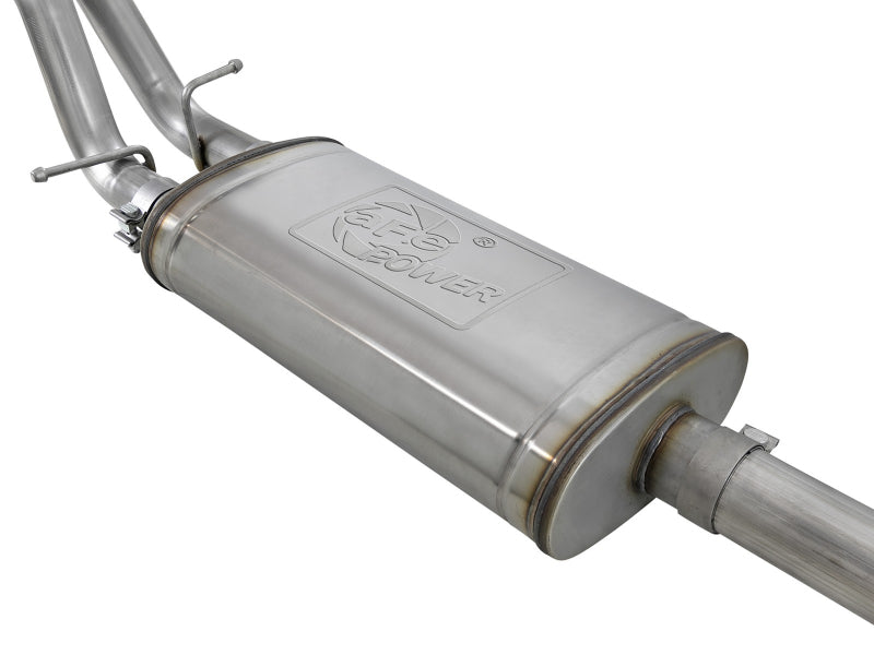 aFe Gemini XV 3in 304 SS Cat-Back Exhaust w/ Cutout 19-21 GM Silverado/Sierra 1500 V8- w/ Black Tips Catback aFe