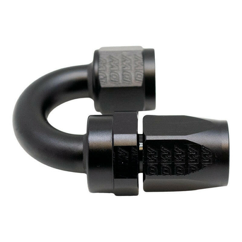 DeatschWerks 8AN Female Swivel 180-Degree Hose End CPE - Anodized Matte Black Fittings DeatschWerks
