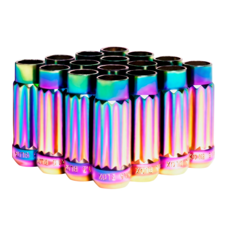 BLOX Racing 12-Sided P17 Tuner Lug Nuts 12x1.25 - NEO Chrome Steel - Set of 16 Lug Nuts BLOX Racing