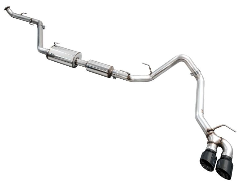 AWE Exhaust for 4th Gen Toyota Tacoma Dual Diamond Black Tips Catback AWE Tuning