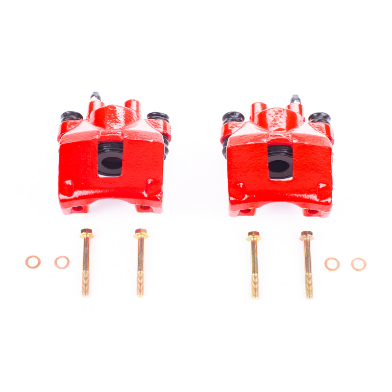 Power Stop 95-98 Jeep Grand Cherokee Rear Red Calipers w/o Brackets - Pair Brake Calipers - Perf PowerStop