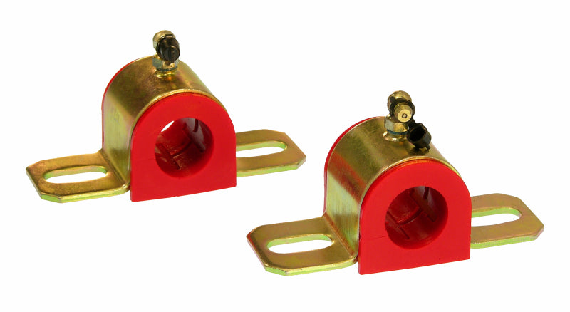 Prothane Universal 90 Deg Greasable Sway Bar Bushings - 1in - Type B Bracket - Red Sway Bar Bushings Prothane