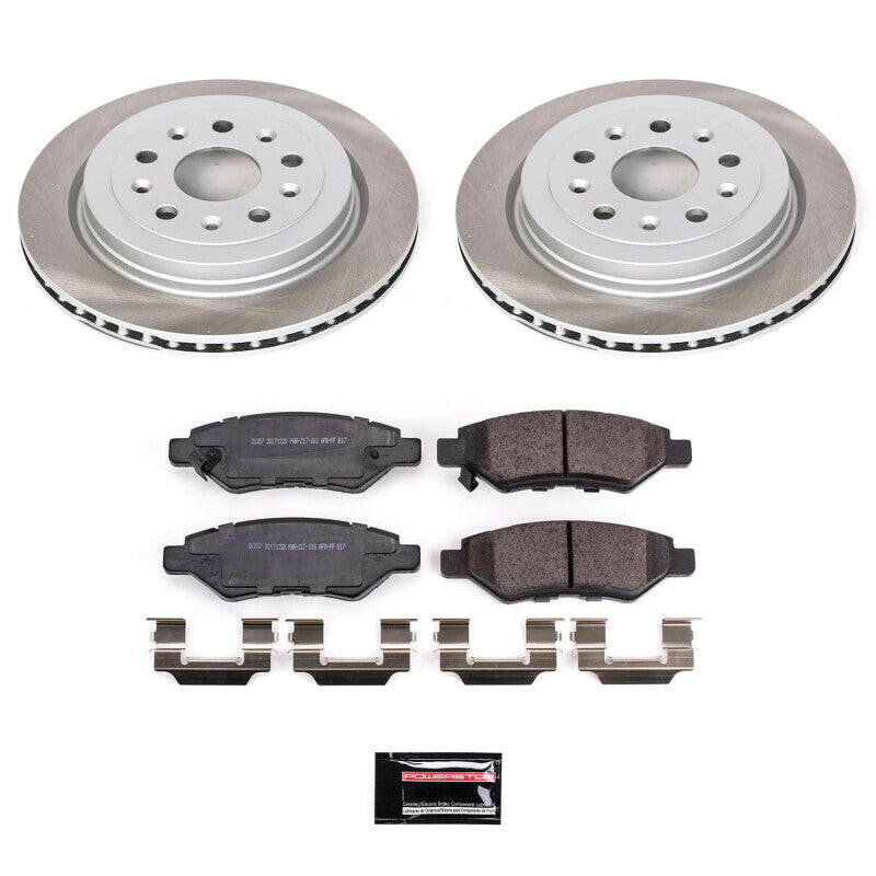 Power Stop 10-15 Chevrolet Camaro Rear Semi-Coated Rotor Kit Brake Kits - Performance Blank PowerStop