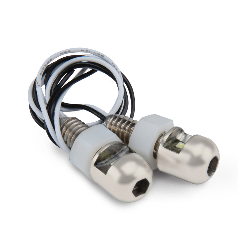 DEI LED LiteN Boltz License Plate Lighting - Dome Head - 2pc - Satin Bulbs DEI
