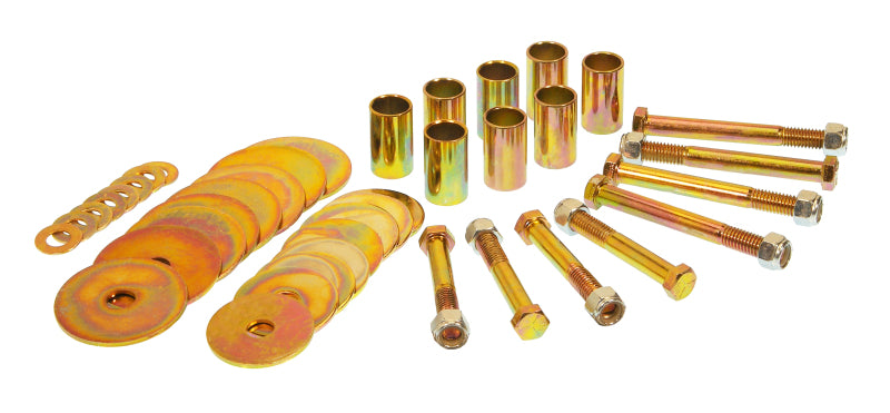 Prothane Ford Bronco 2/4wd Body Mount Hardware - Red Bushing Kits Prothane