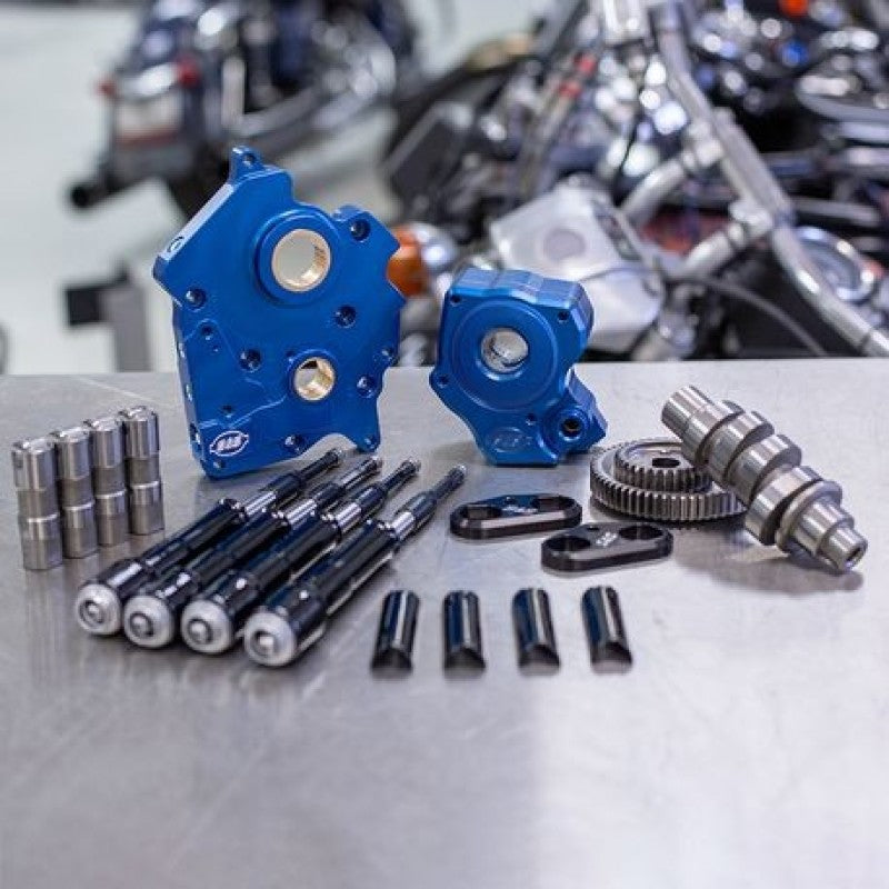 S&S Cycle 2017+ M8 Models Gear Drive 475G Cam Chest Kit w/ Black Pushrod Tubes - Oil Cooled Cam Gears S&S Cycle