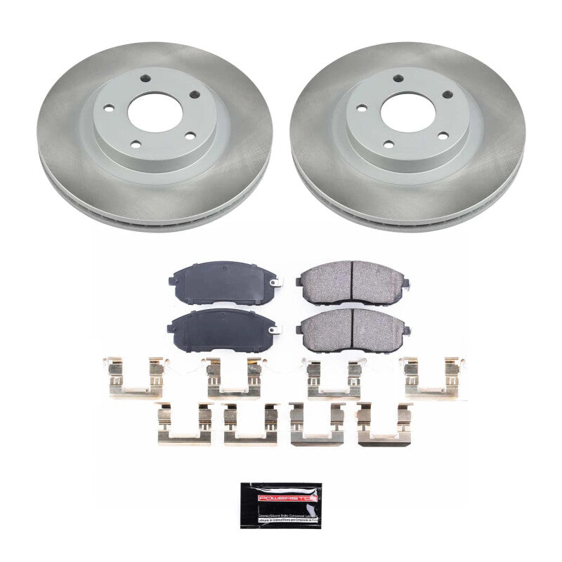 Power Stop 02-03 Nissan Maxima Front Semi-Coated Rotor Kit Brake Kits - Performance Blank PowerStop