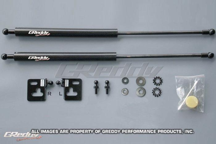 GReddy 05-07 Subaru WRX/STi Engine Hood Lifter Kit (Designed for OEM weight hoods.) Hood Struts GReddy