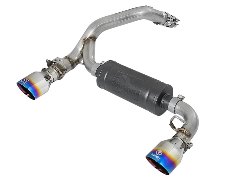 aFe Takeda 3in 304 SS Axle-Back Exhaust System w/ Blue Flame Tip 16-18 Ford Focus RS 2.3L (t) Axle Back aFe