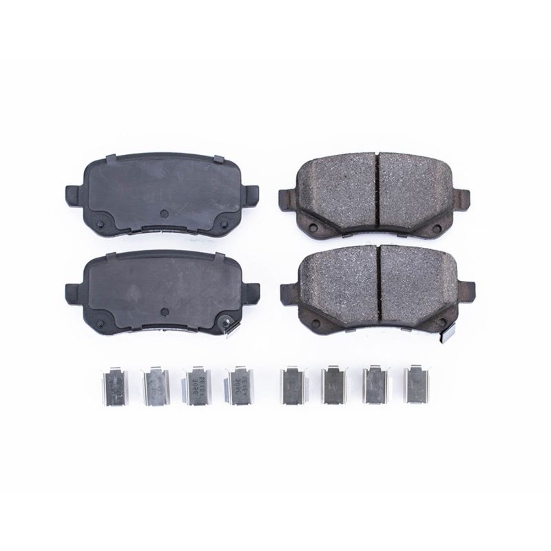 Power Stop 08-12 Chrysler Town & Country Rear Z17 Evolution Ceramic Brake Pads w/Hardware Brake Pads - OE PowerStop