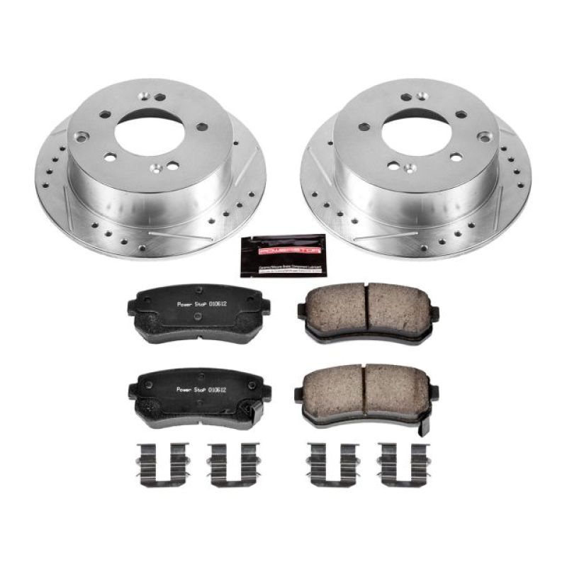 Power Stop 10-13 Kia Forte Rear Z23 Evolution Sport Brake Kit Brake Kits - Performance D&S PowerStop