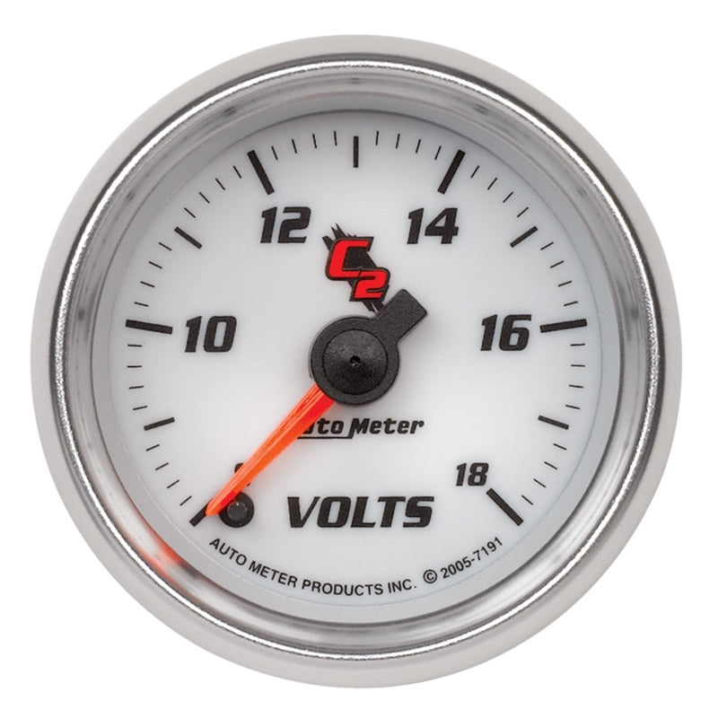 Autometer C2 52mm Electronic 8-18V Voltmeter Gauge Gauges AutoMeter