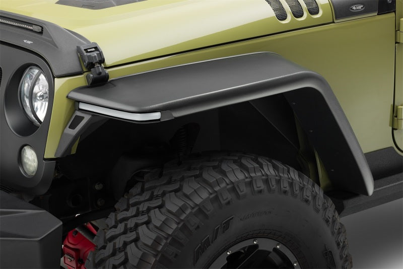 Rugged Ridge 07-18 Jeep Wrangler JK 2-Door+4-Door Unlimited Max Terrain Fender Flare Front+Rear Set Fender Flares Rugged Ridge