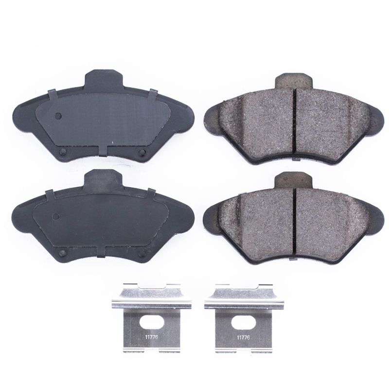 Power Stop 94-98 Ford Mustang Front Z17 Evolution Ceramic Brake Pads w/Hardware Brake Pads - OE PowerStop