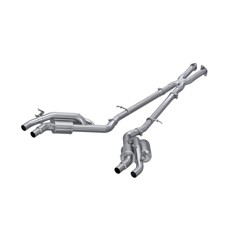 MBRP 2022 Kia Stinger 3.3L T304 SS Cat-Back Exhaust- Dual Split Rear Quad Outlet Uses Factory Bezels Catback MBRP