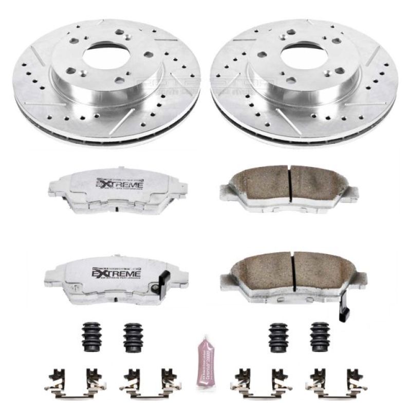 Power Stop 02-06 Acura RSX Front Z26 Street Warrior Brake Kit Brake Kits - Performance D&S PowerStop