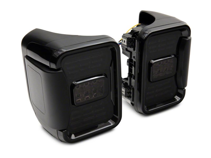 Raxiom 20-23 Jeep Gladiator JT Axial Series LED Tail Lights- Blk Housing (Smoked Lens) Tail Lights Raxiom