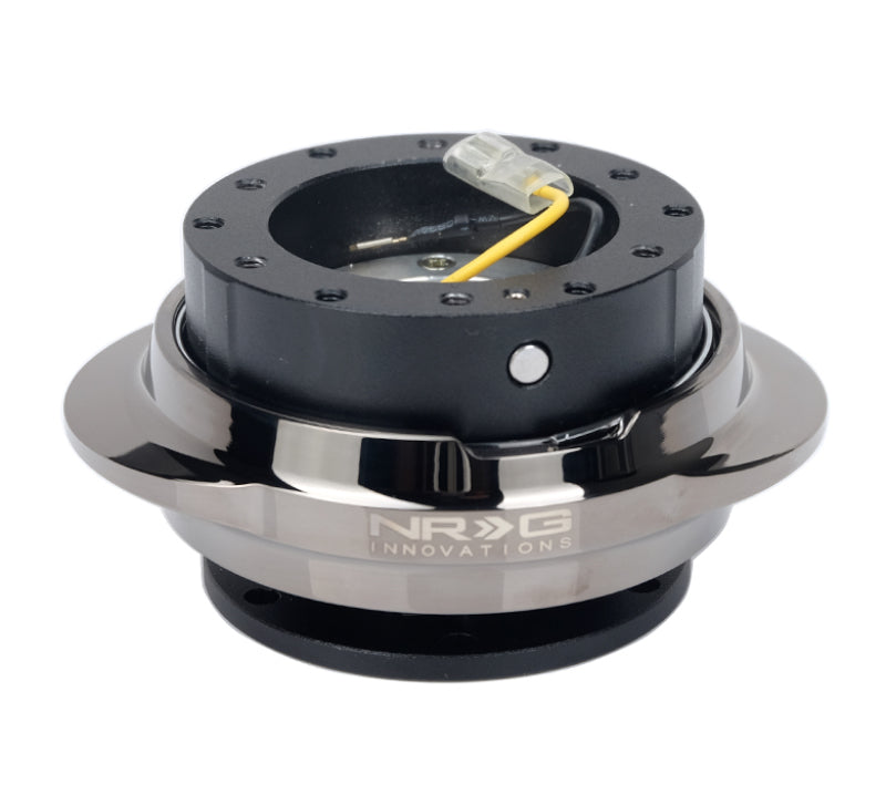 NRG Quick Release Kit - Black Body/ Black Chrome Oval Ring Quick Release Adapters NRG