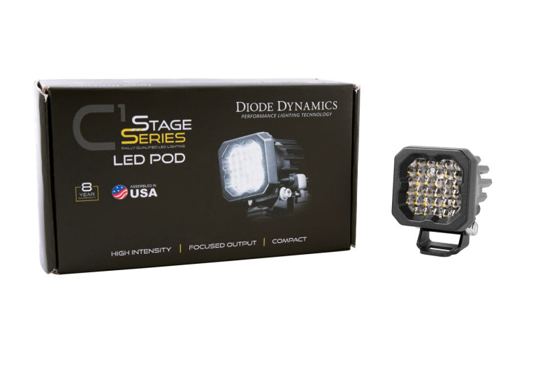 Diode Dynamics Stage Series C1R - White Flood Standard LED Pod (one) Light Accessories and Wiring Diode Dynamics