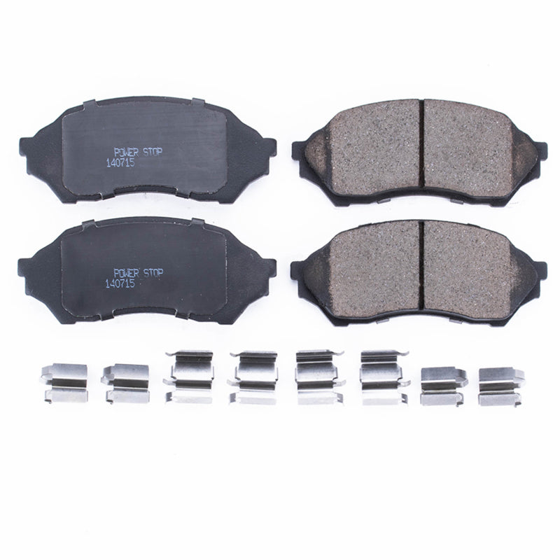 Power Stop 99-01 Mazda Protege Front Z17 Evolution Ceramic Brake Pads w/Hardware Brake Pads - OE PowerStop