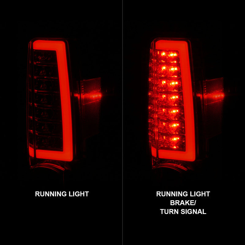 ANZO 2004-2012 Chevrolet Colorado/ GMC Canyon LED Tail Lights w/ Light Bar Chrome Housing Red/Clear Tail Lights ANZO