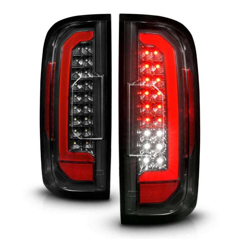 ANZO 15-21 GMC Canyon Full LED Taillights w/ Red Lightbar Black Housing/Clear Lens Tail Lights ANZO