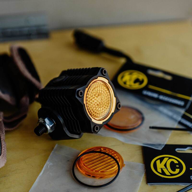 KC HiLiTES FLEX ERA 1 Performance Yellow Flood Beam Lens Light Accessories and Wiring KC HiLiTES