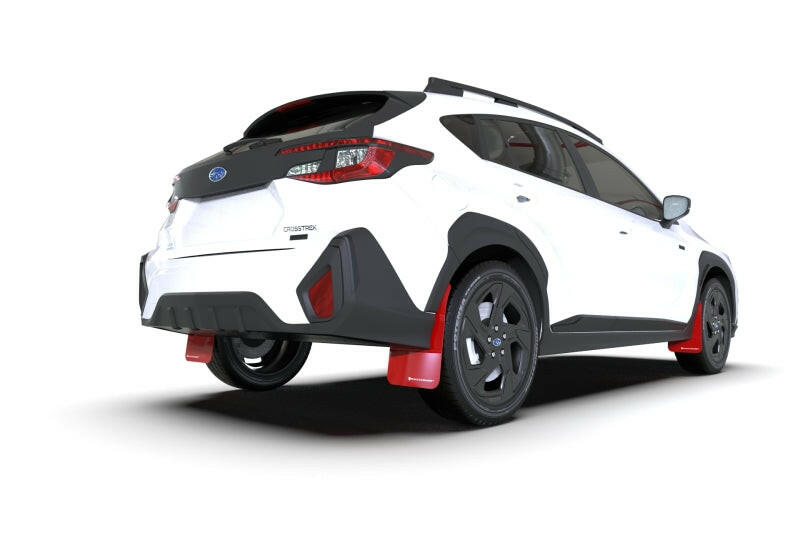 Rally Armor 24-25 Subaru Crosstrek Red UR Mud Flap White Logo Mud Flaps Rally Armor